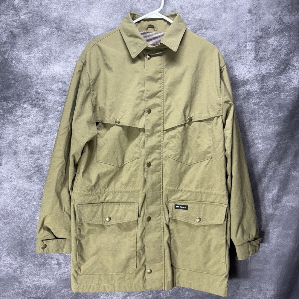 Koolah Barn Field Coat Chore Jacket Mens M Brown Nylon Waterproof Lined